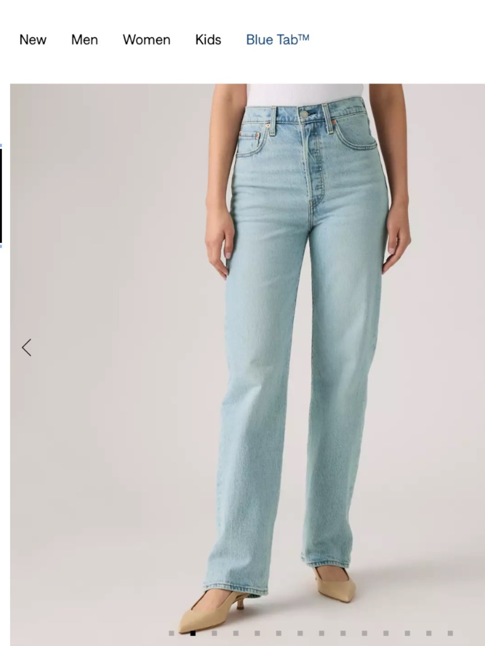 Levi's Ribcage Straight Jean 26w x 27 - Medium Blue Wash